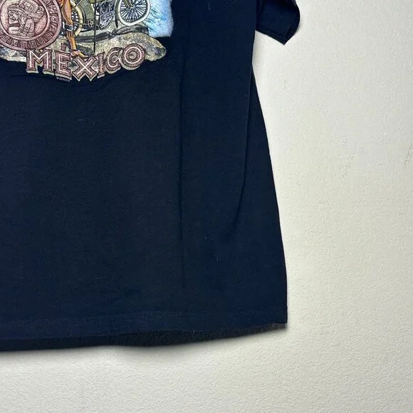 Harley Davidson Men XL Shirt Cancun Playa Del Carmen Tribal Graphic T Black Bike - Picture 13 of 13